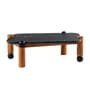 Firenze Black Marble Top Coffee Table In Teak Finish