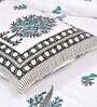 White Traditional 240 TC Cotton King Size Bedsheet With 2 Pillow Covers