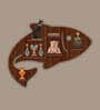 Fish Shape Walnut Wood Wall Shelf