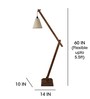 FIsher Wooden Floor Lamp with Jute Shade & Brown Base