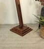 FIsher Wooden Floor Lamp with Jute Shade & Brown Base