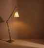 FIsher Wooden Floor Lamp with Jute Shade & Brown Base