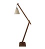 FIsher Wooden Floor Lamp with Jute Shade & Brown Base