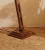 FIsher Wooden Floor Lamp with Jute Shade & Brown Base