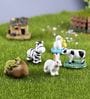 Five Animals Hanging Together Miniatures Garden Figurine