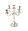 Five Arm Candelabra Silver Aluminium Candle Holder