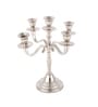 Five Arm Candelabra White Aluminium Candle Holder