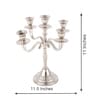 Five Arm Candelabra White Aluminium Candle Holder