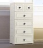 Houzie Five Layer Chest of Drawers (6 Drawers without Lock) in White