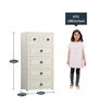 Houzie Five Layer Chest of Drawers (6 Drawers without Lock) in White