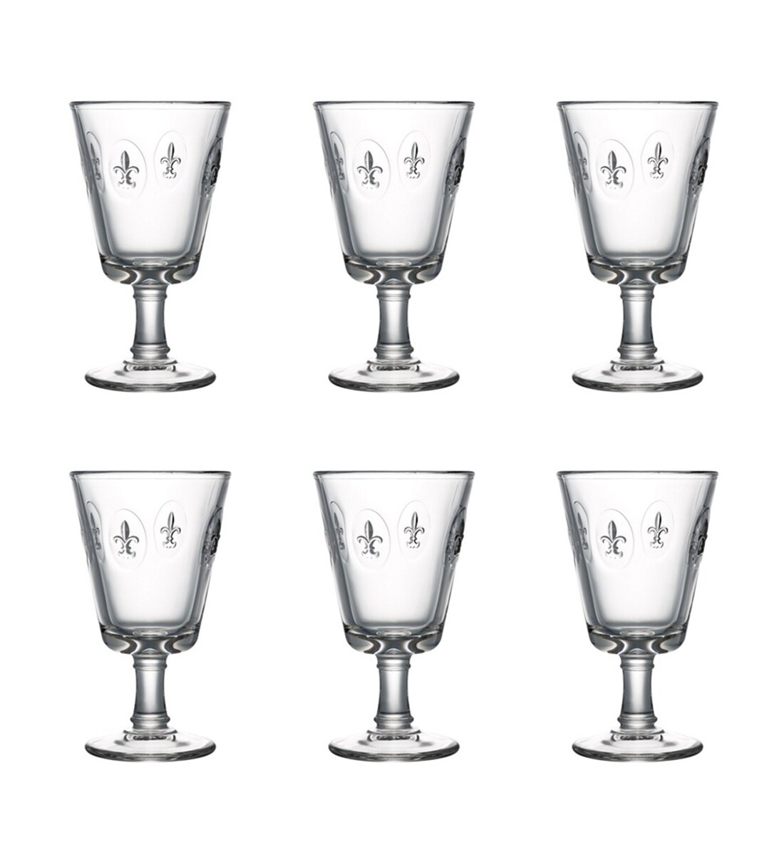 La Rochere Wine Glasses - Fleur de Lys - Set of 6