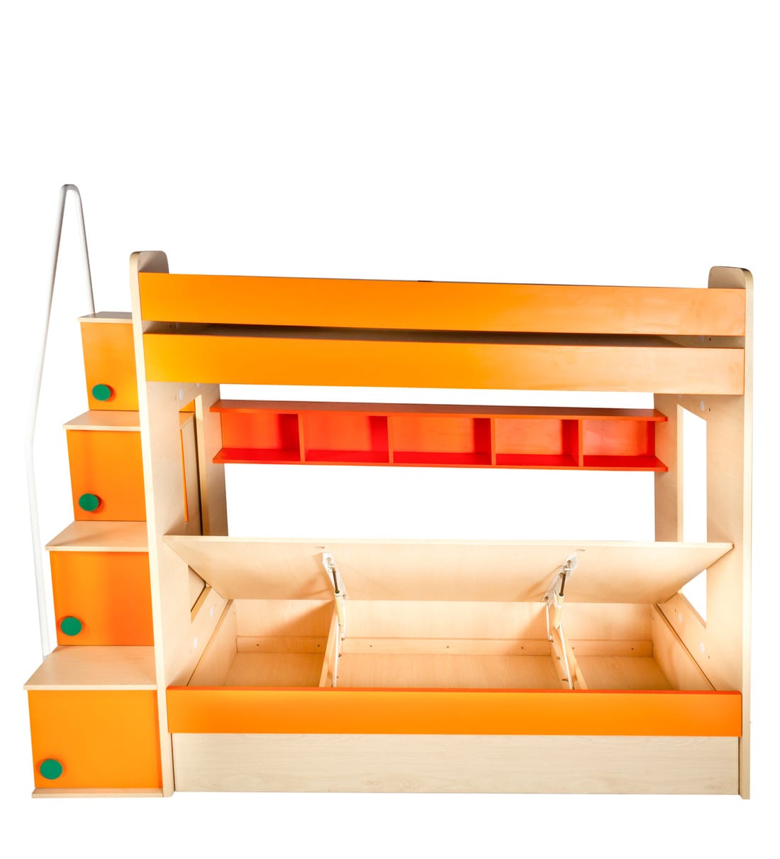 Buy Flexi Hydraulic Bunk Bed In Orange Colour By Yipi Online Online Bunk Beds Bunk Beds