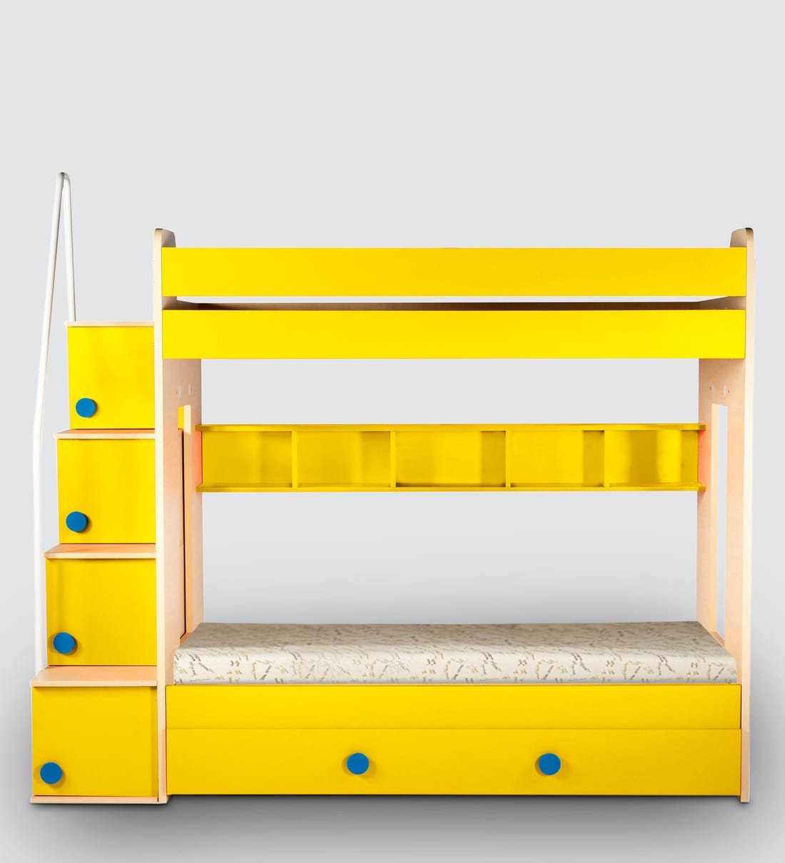 Buy Trundle Bunk Bed With Storage Unit In Yellow Colour By Yipi Online Online Trundle Bunk 4352