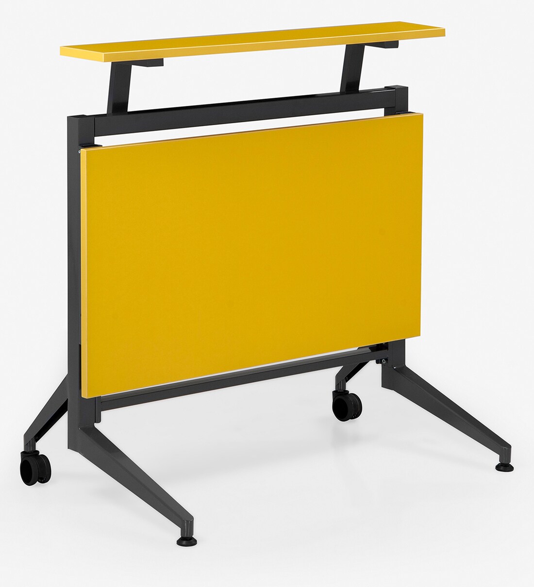 Buy Flexi Metal Foldable Study Table in Yellow Finish by The Home