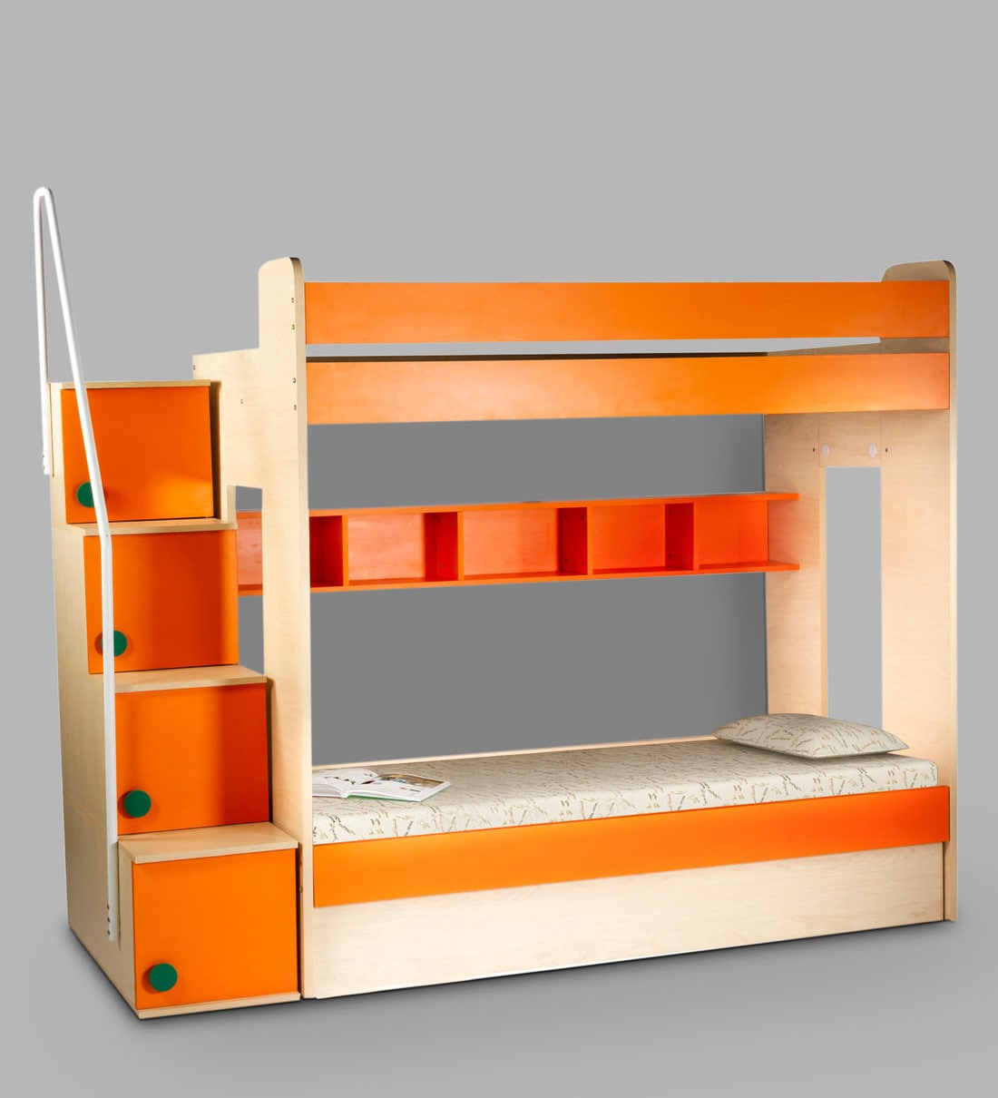 Buy Flexi Hydraulic Bunk Bed in Orange Colour By YiPi Online Online