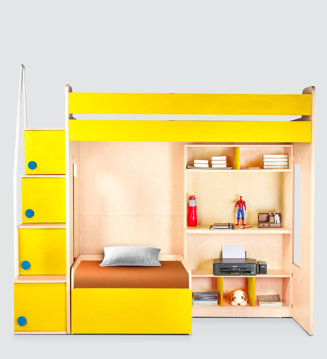 Buy Flexi Study Bed Unit in Yellow Colour By YiPi Online Online - Bed ...