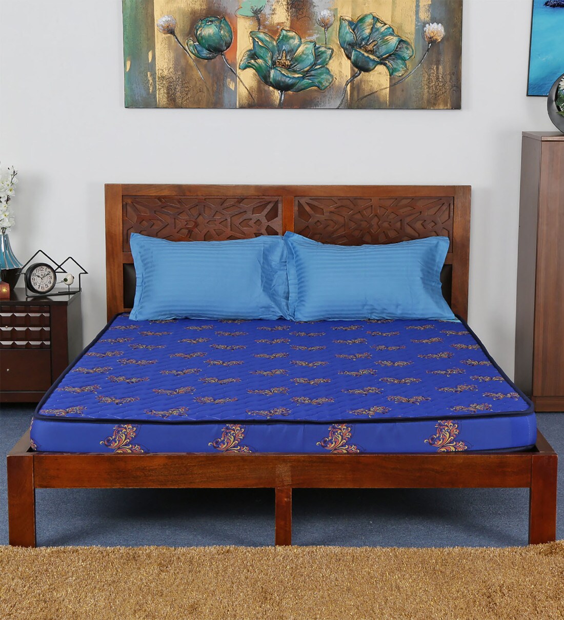 Buy Floatel Queen Size Reversible Foam Mattress 75x48x4 ...