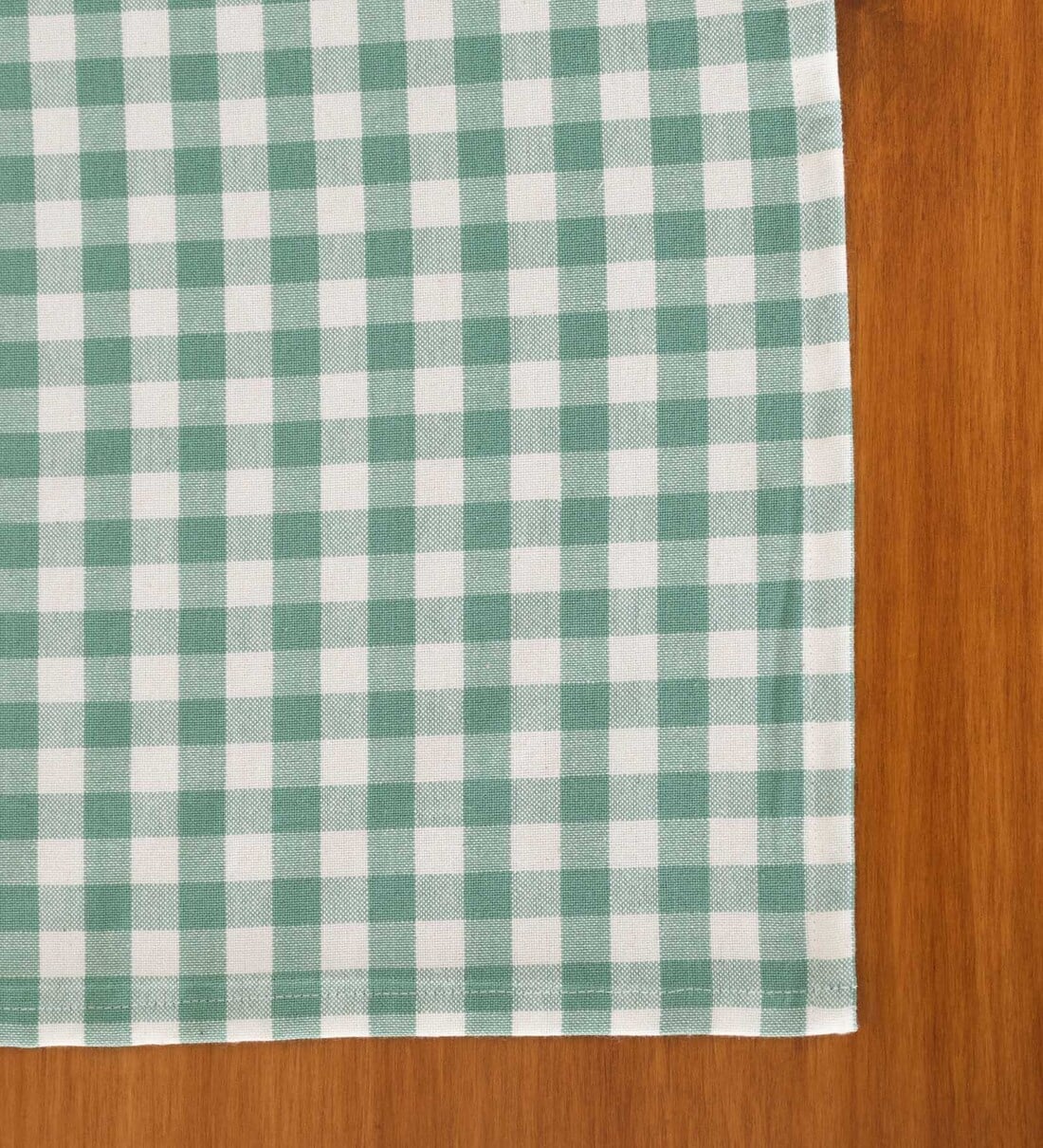 Buy Checkered Green (60x60) Cotton Table Cloth at 5% OFF by The 