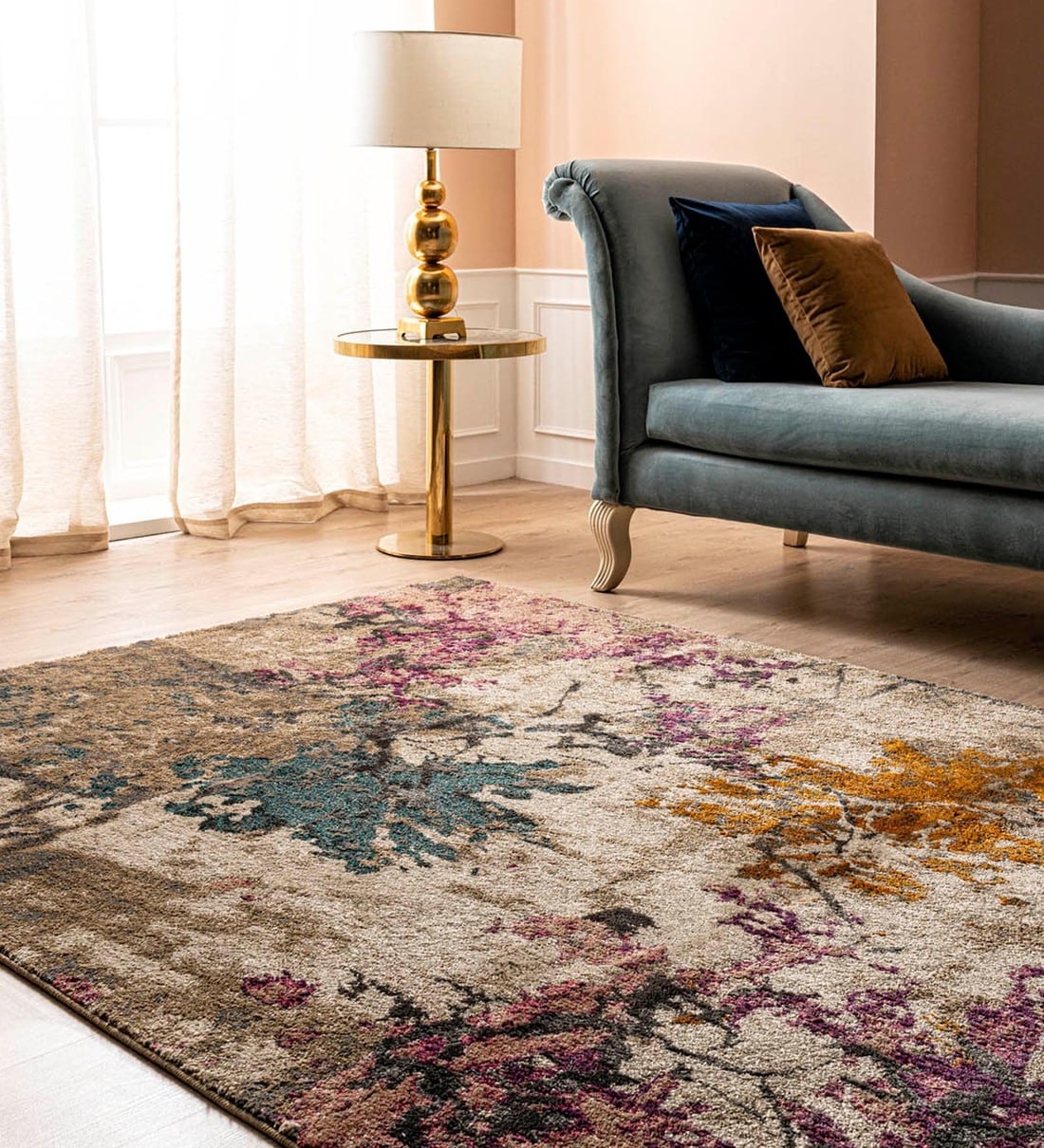 Buy Floral Pattern Polyester Machine Made 3 X 5 Feet Carpet By Ddecor Live Beautiful Online Cut Pile Carpets Flooring Furnishings Pepperfry Product