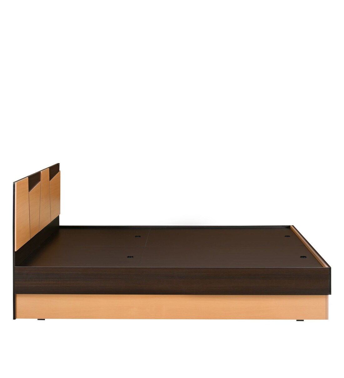 Buy Floret King Size Bed With Box Storage In Bovrian Beach Finish By