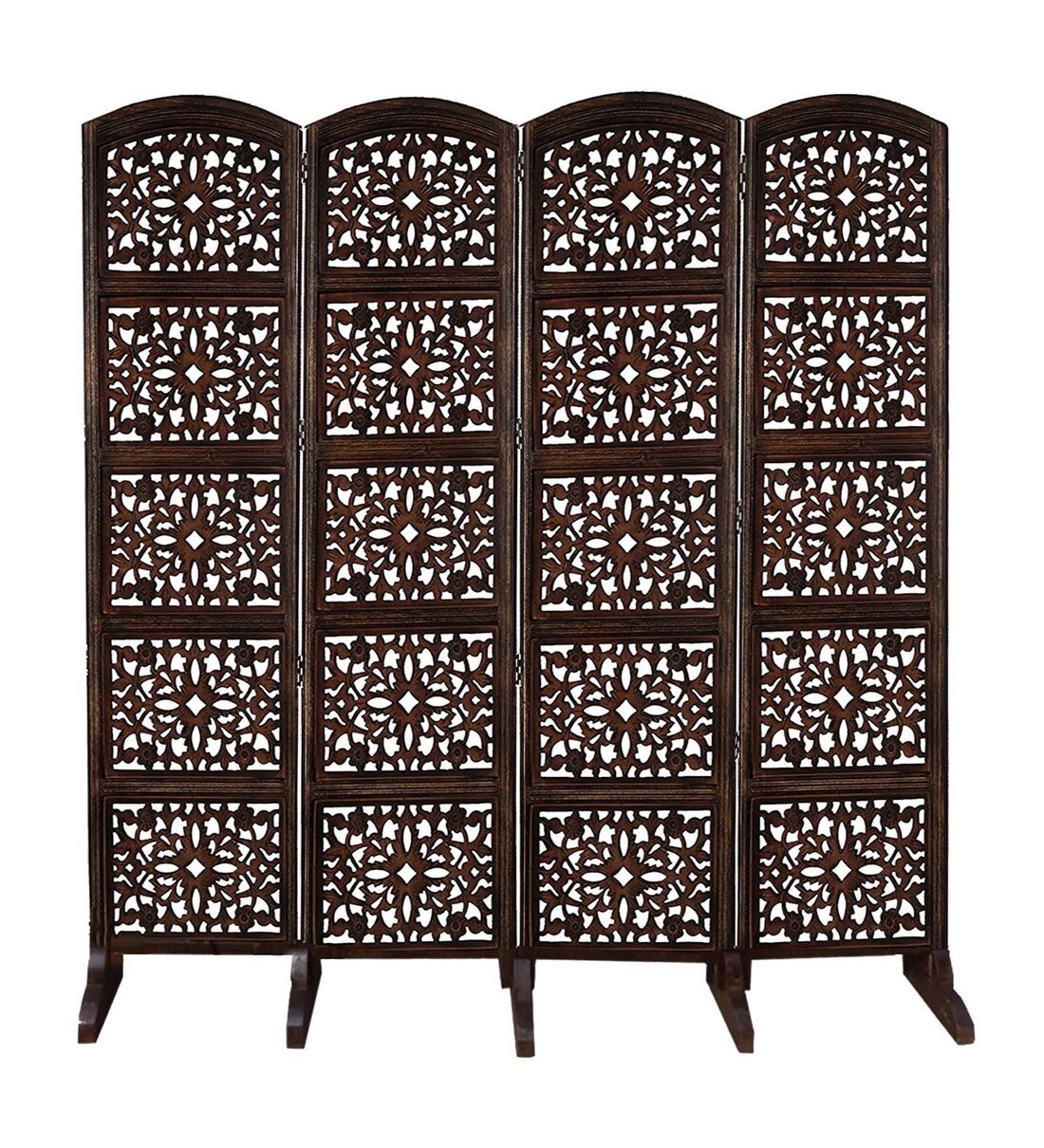 Buy Solid Wood Room Divider in Brown Colour by Aarsun Woods Online