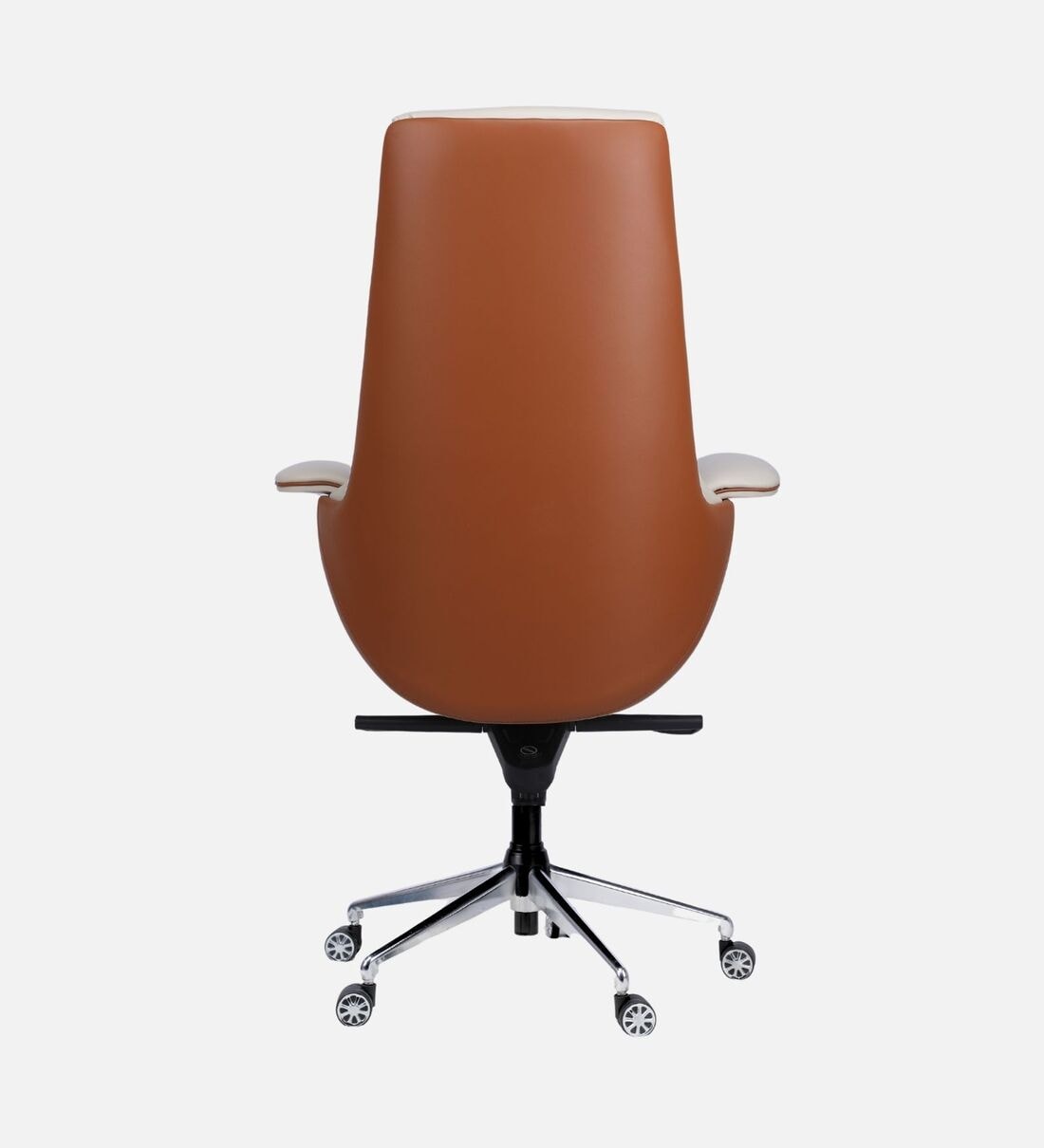 Buy Flow Leatherette High Back Office Chair in Cream and Tan