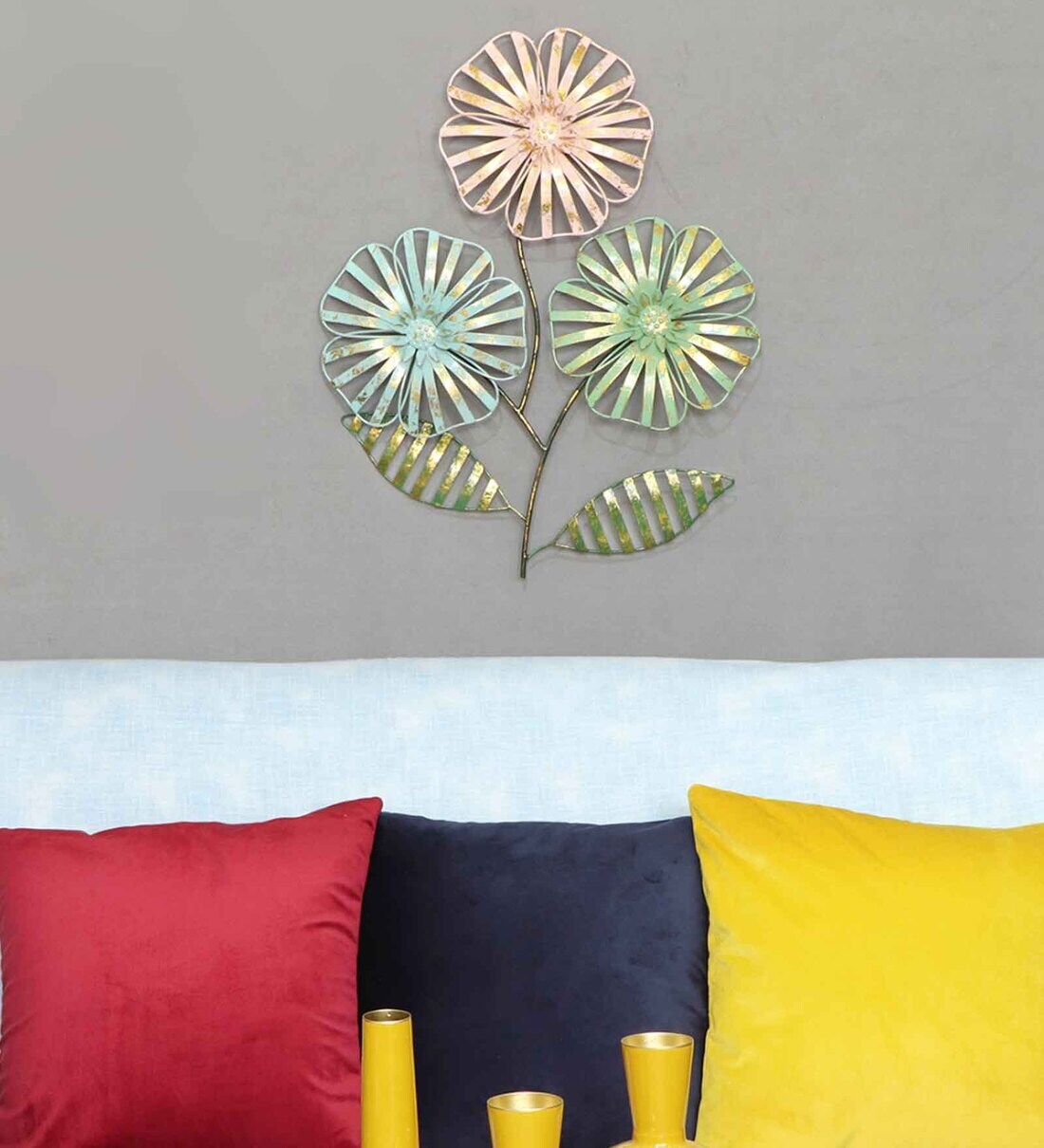 Buy Flower Metal Orbs Wall Art By Cocovey Online Diyas Diyas Home