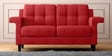 Flight Fabric 2 Seater Sofa in Red Colour