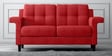 Flight Fabric 2 Seater Sofa in Red Colour