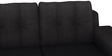 Flight Fabric 3 Seater Sofa in Dark Grey Colour