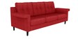 Flight Fabric 3 Seater Sofa in Red Colour