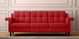 Flight Fabric 3 Seater Sofa in Red Colour