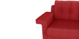 Flight Fabric 3 Seater Sofa in Red Colour