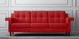 Flight Fabric 3 Seater Sofa in Red Colour