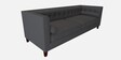 Filton Velvet 3 Seater Sofa In Dark Grey Colour
