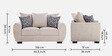 Florence Fabric 2 Seater Sofa in Beige Colour