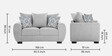 Florence Fabric 2 Seater Sofa in Light Grey Colour Florence Fabric 2 Seater Sofa in Light Grey Colour