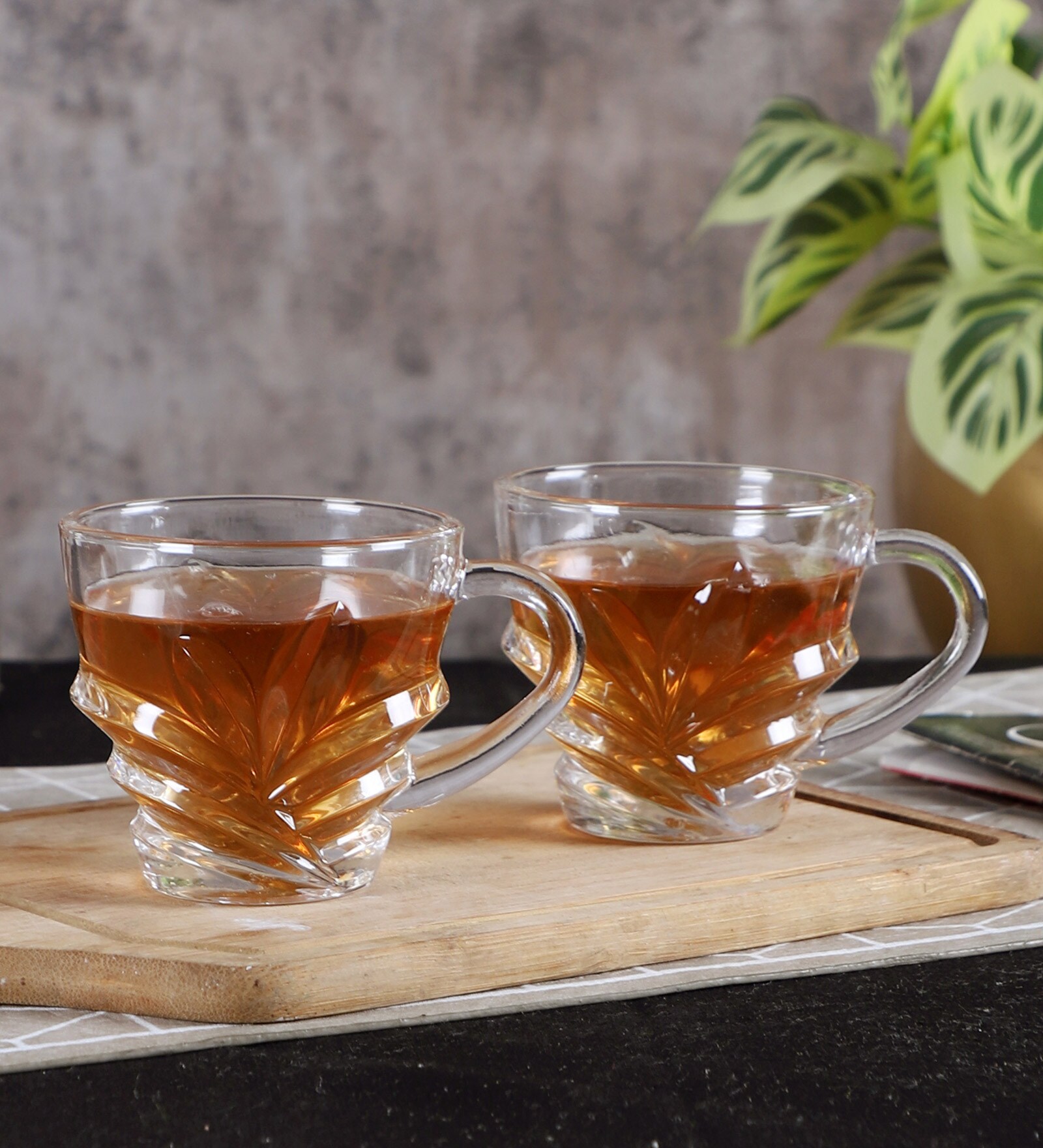 Arias 190ml Transparent Ceramic (Set of 6) Tea Cup