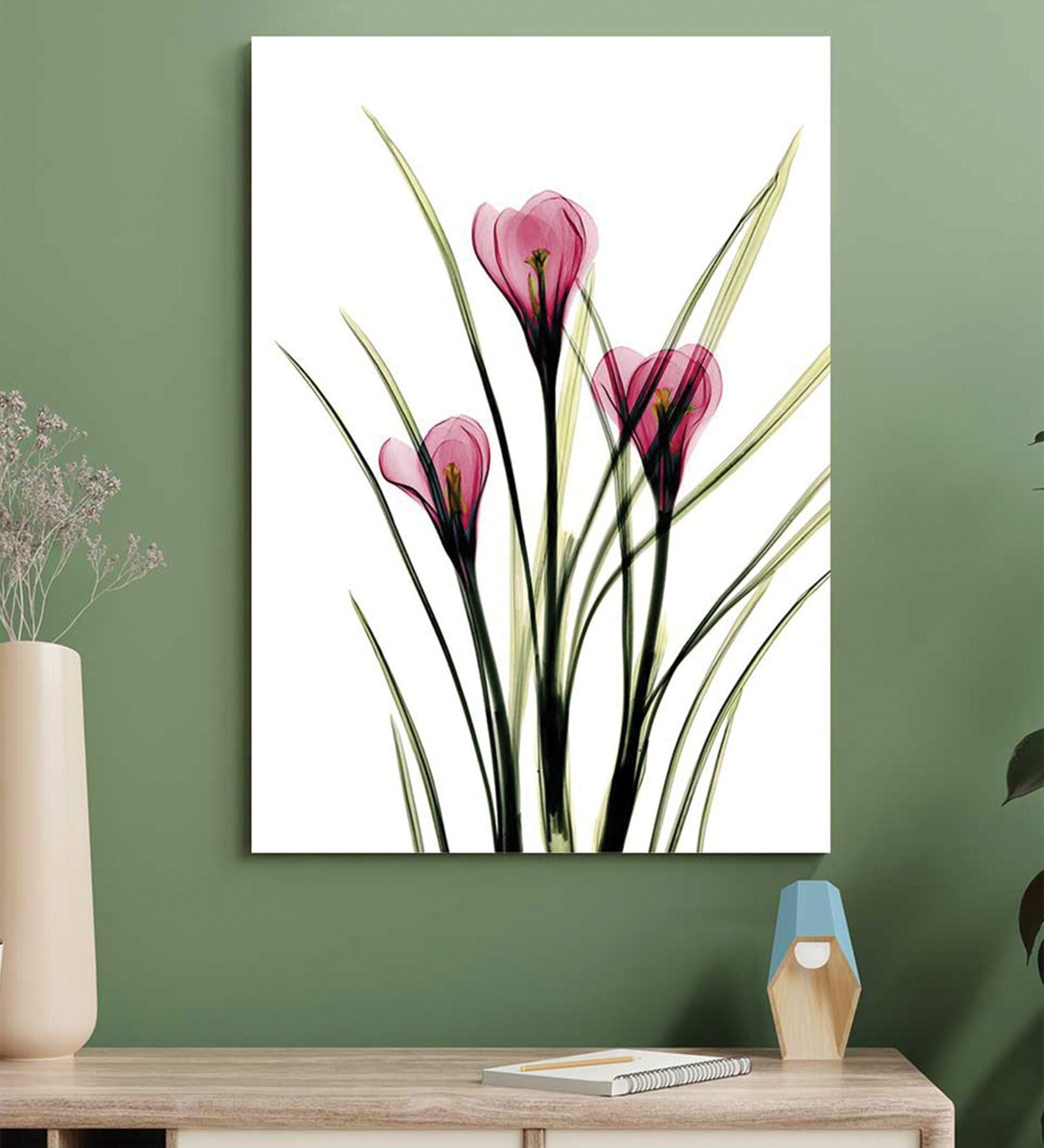 Floral Art Painting Digital Reprint Painting Flower Canvas art Print, Wall Painting For Living Room D cor