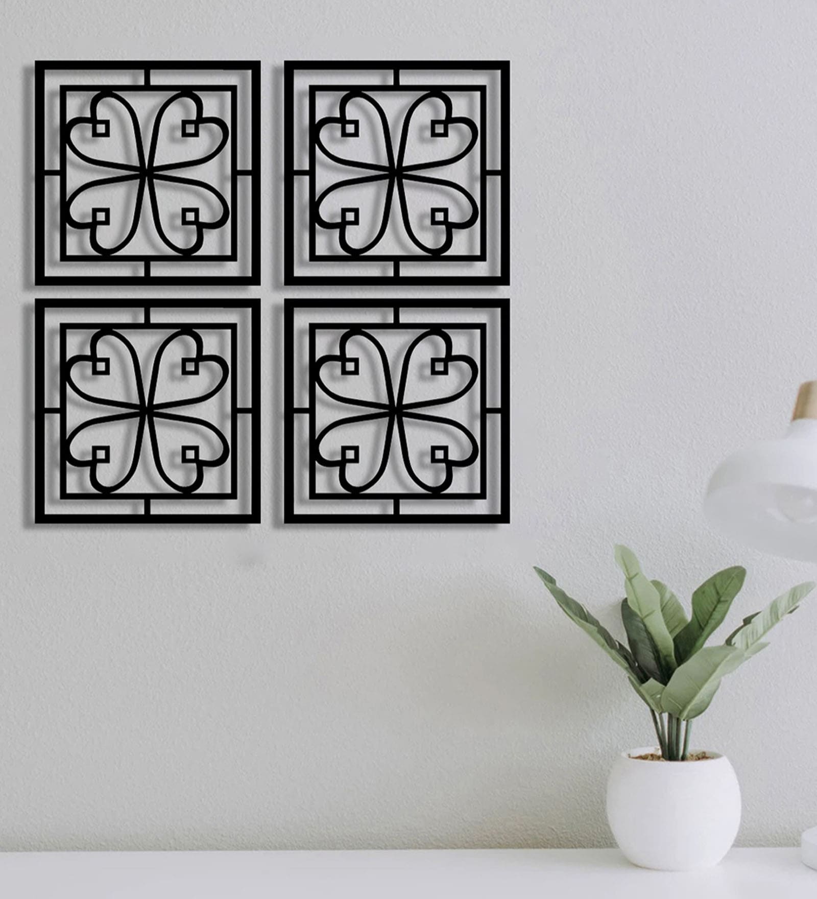 Floral Black MDF Jharokha