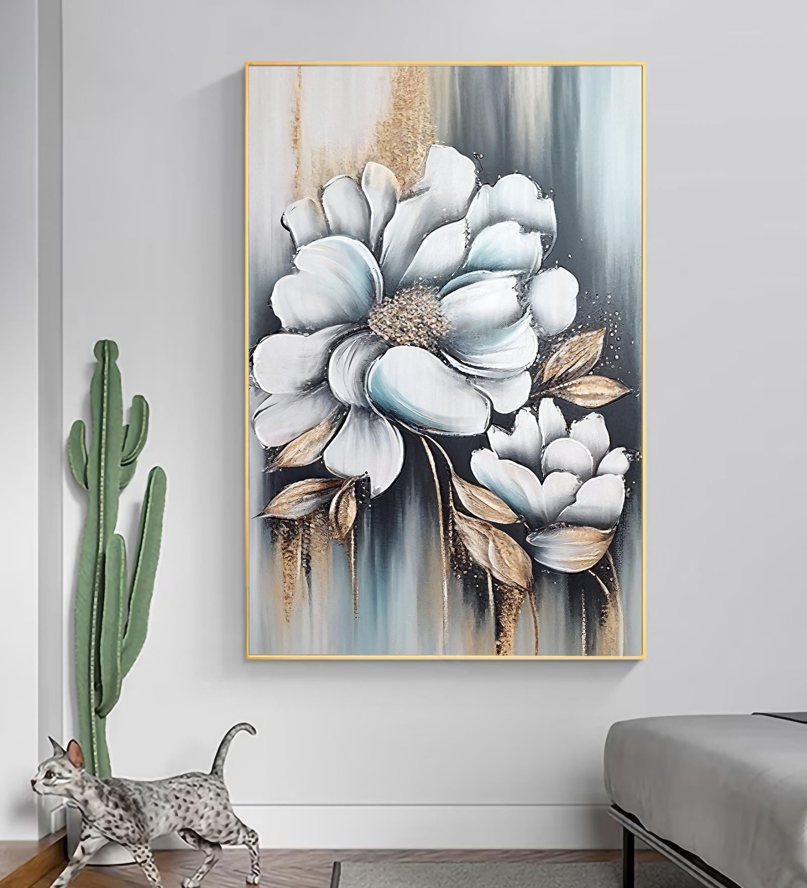 Floral Multicolour Synthetic Wood Wall Art