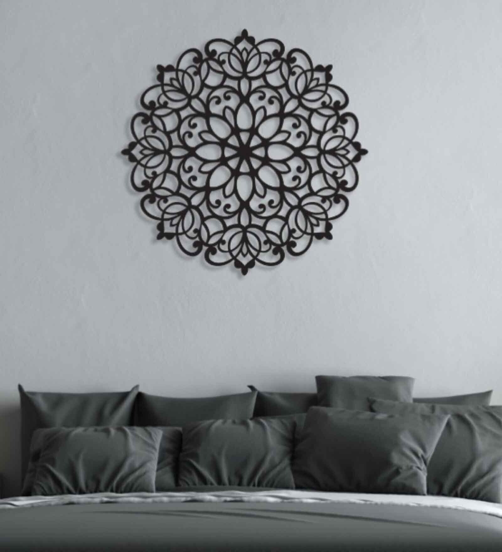 Buy Floral Mandala Metal Wall Art by Silver Stencils at 20% OFF by ...