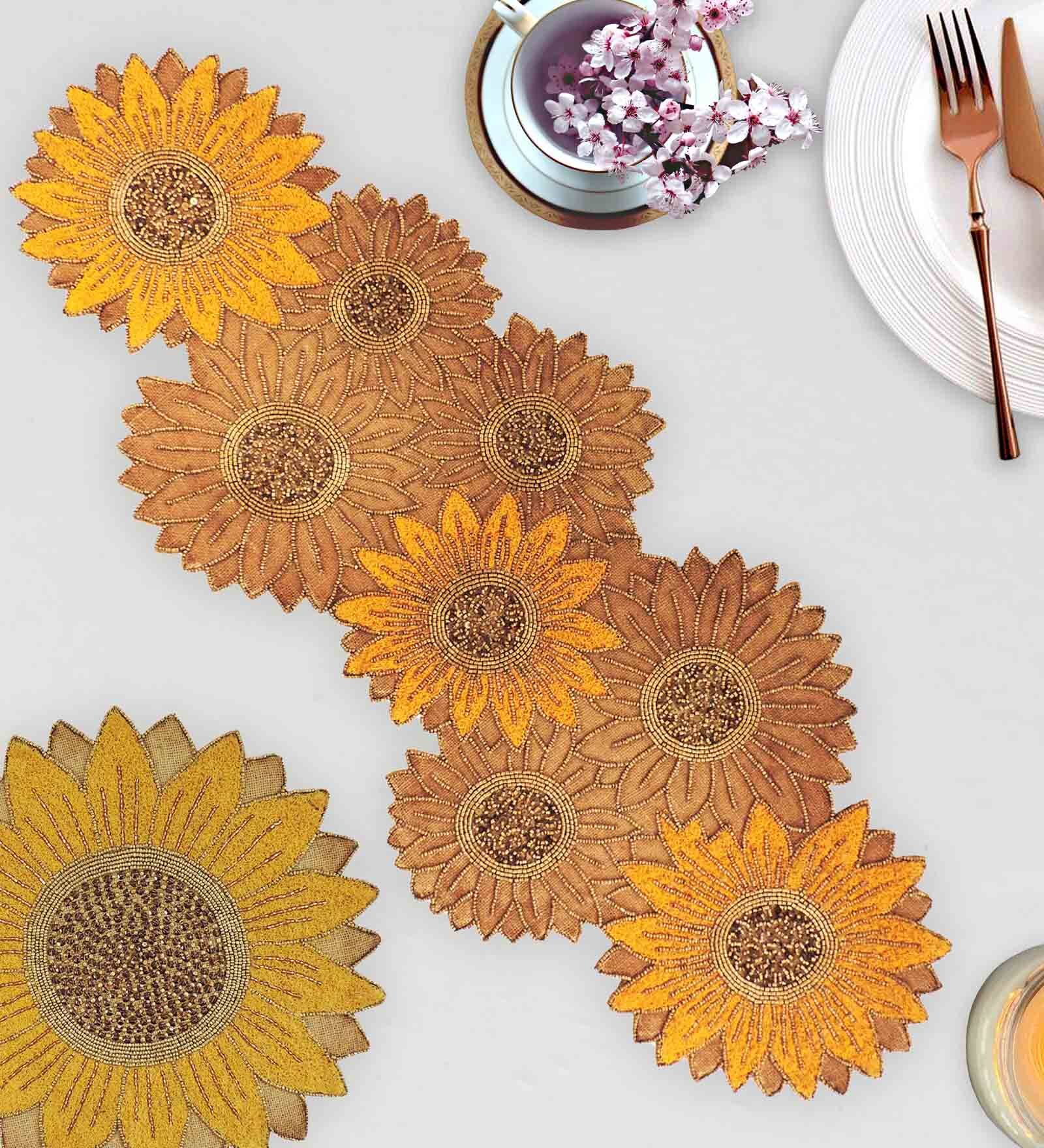 Floral Multicolor (89x33) Polyester Table Runner