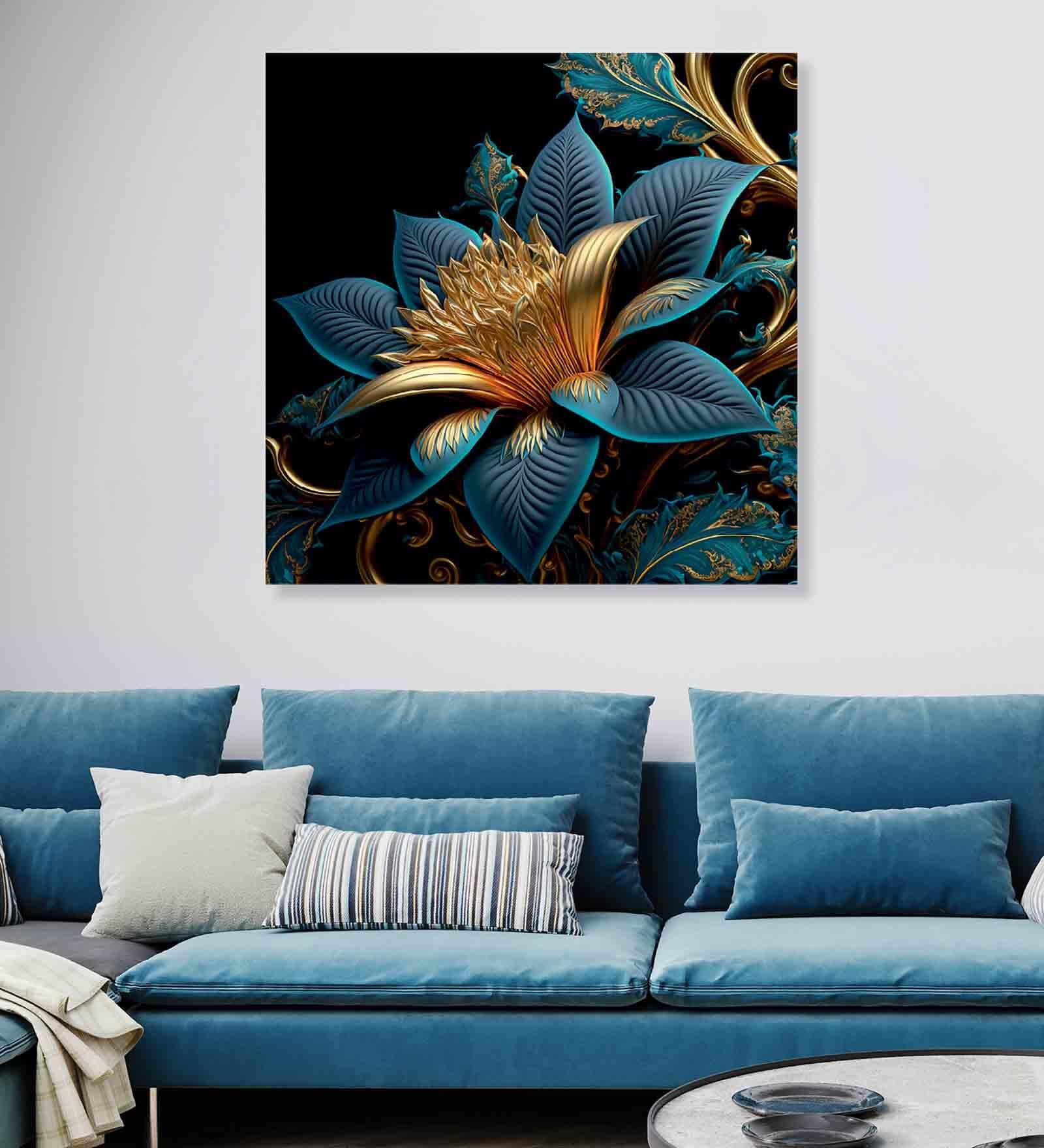 Floral Multicolour Canvas Framed Wall Painting