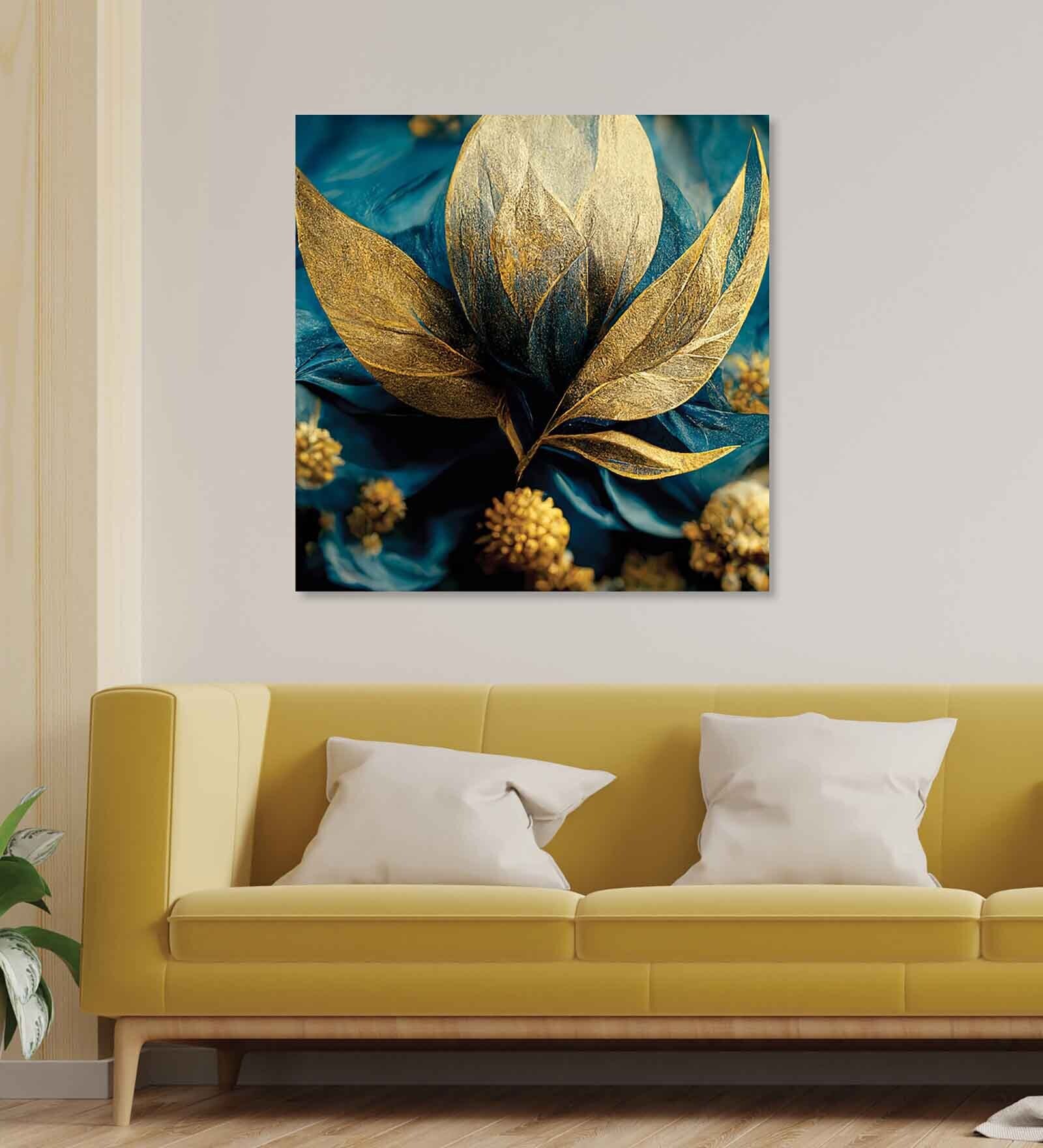 Floral Multicolour Engineered Wood Framed Painting
