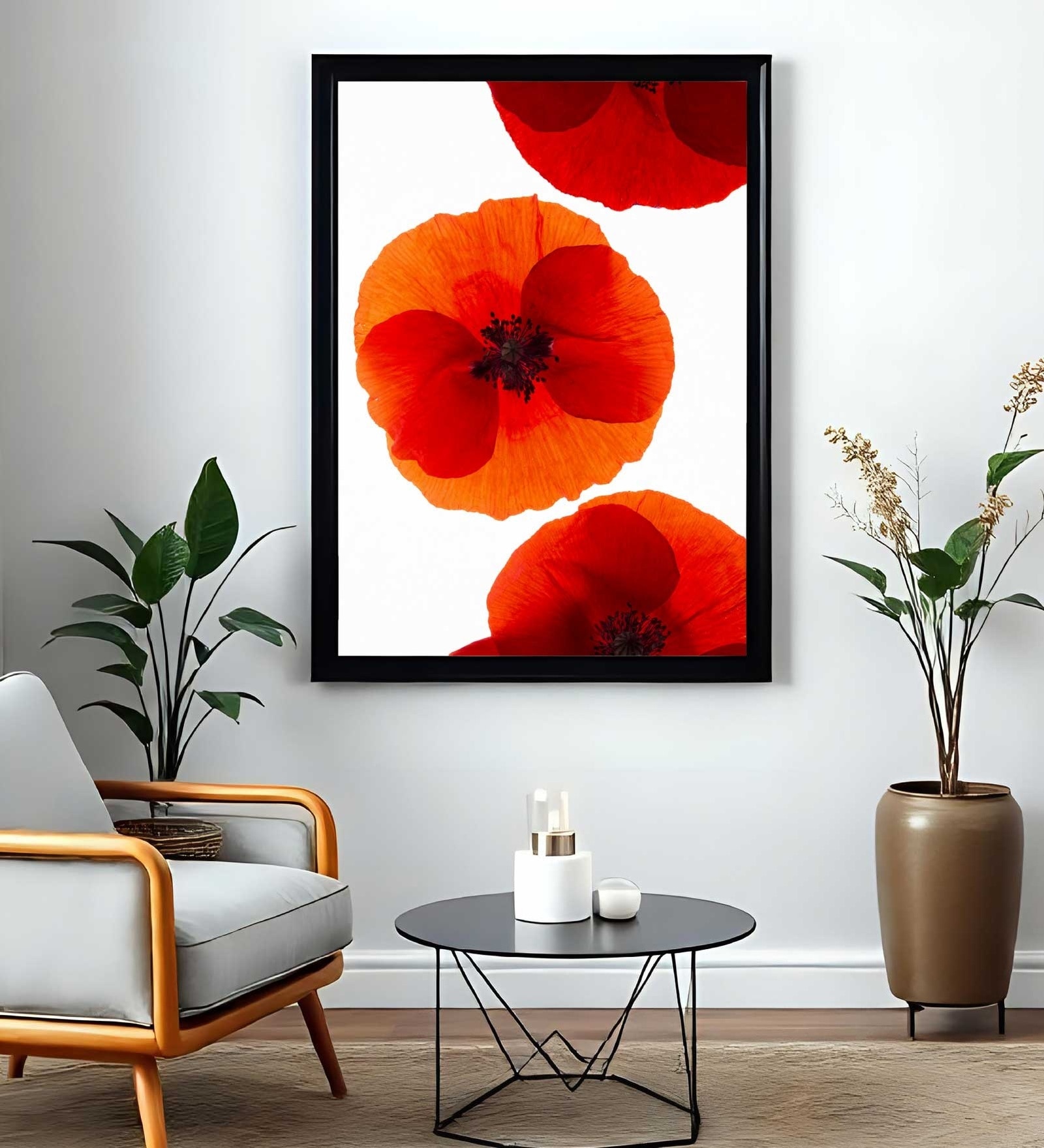 Floral Printed Aclyric Wall Art