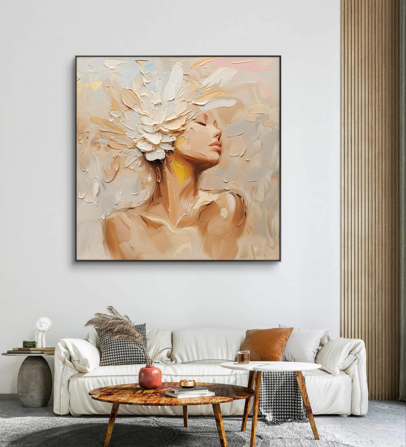 Floral Persona 20inx16in Gallery Wrap Canvas Painting