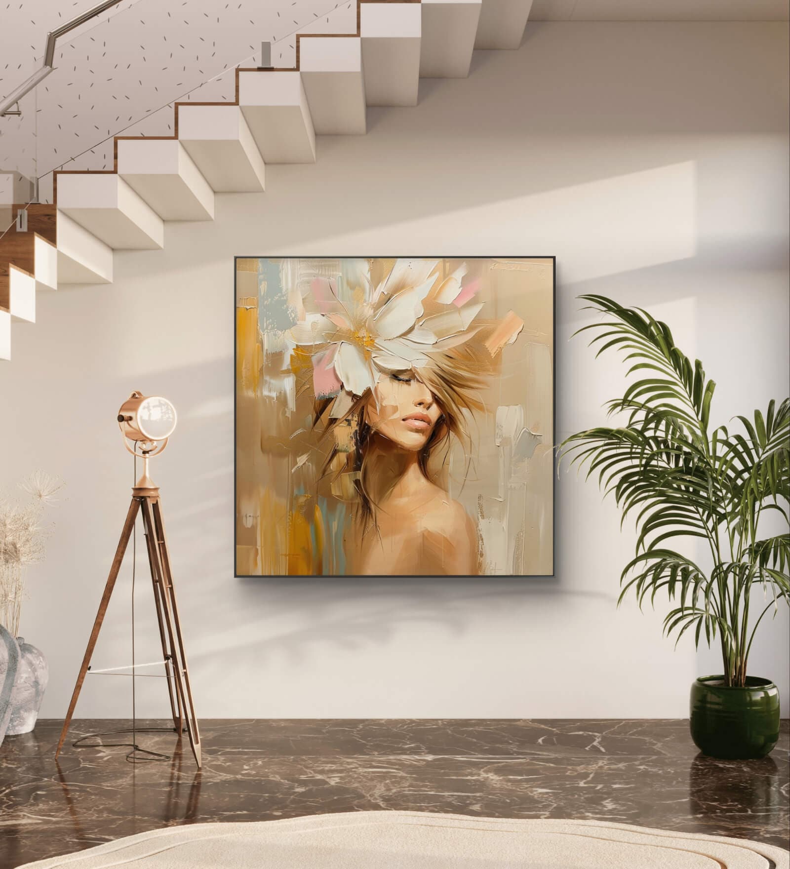 Floral Persona 003 20inx16in Gallery Wrap Canvas Painting