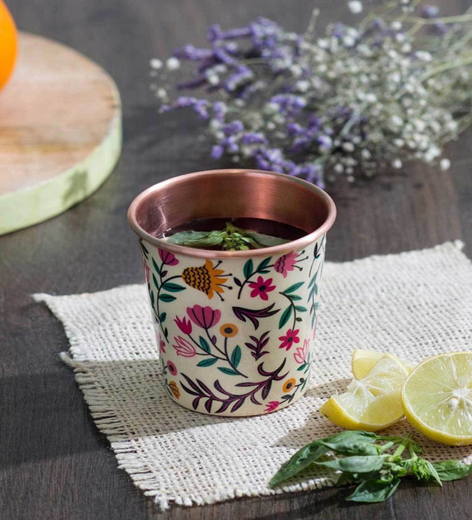 Floral Spice Copper Tumbler