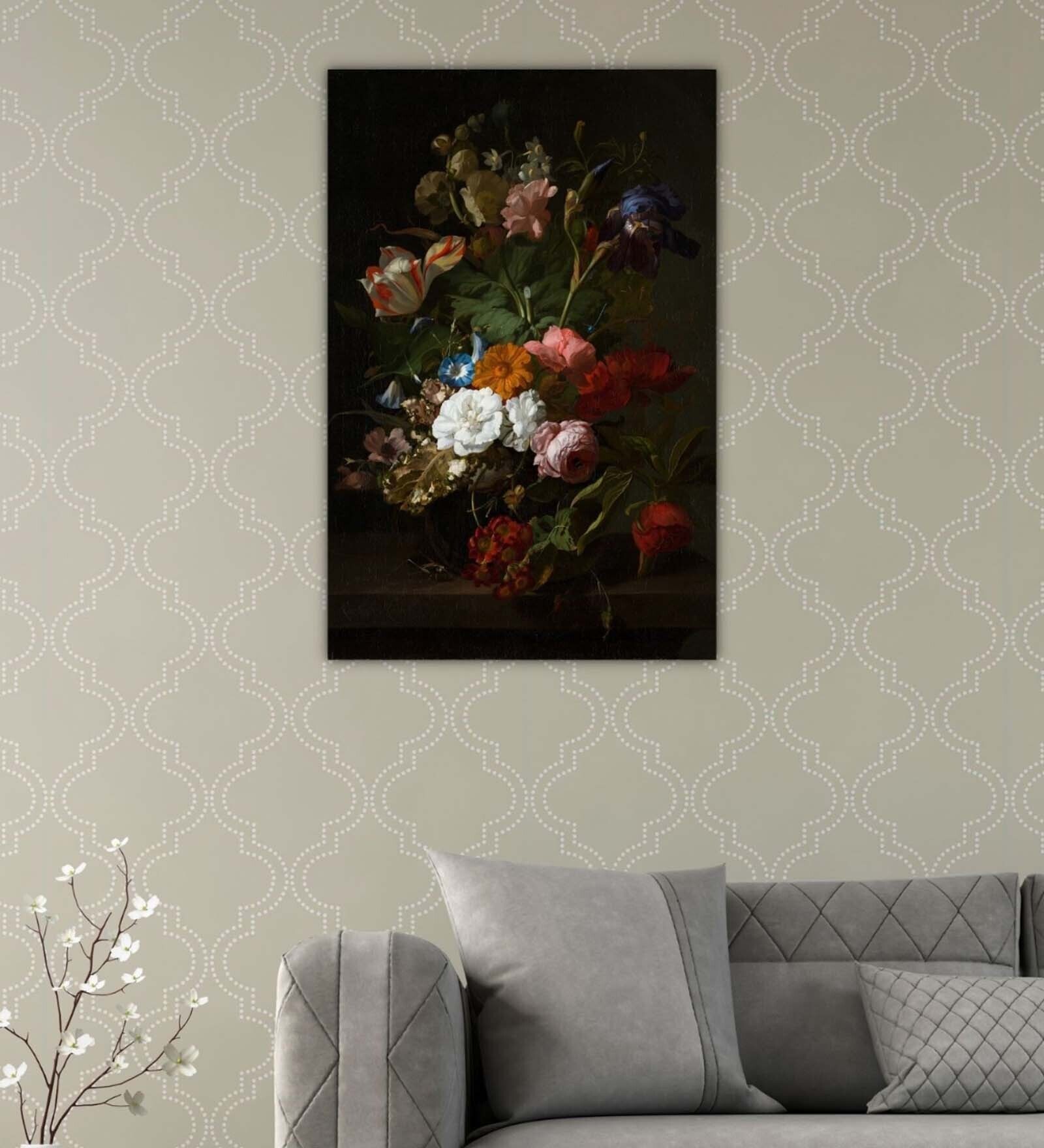 Floral Linus Green Wood Framed Floral Art Print